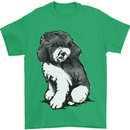 Harlequin Poodle Sketch Mens T-Shirt Cotton Gildan Irish Green