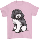 Harlequin Poodle Sketch Mens T-Shirt Cotton Gildan Light Pink