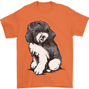 Harlequin Poodle Sketch Mens T-Shirt Cotton Gildan Orange