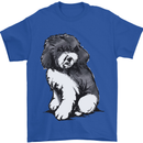 Harlequin Poodle Sketch Mens T-Shirt Cotton Gildan Royal Blue