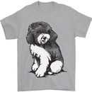 Harlequin Poodle Sketch Mens T-Shirt Cotton Gildan Sports Grey