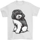 Harlequin Poodle Sketch Mens T-Shirt Cotton Gildan White