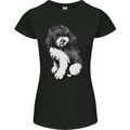 Harlequin Poodle Sketch Womens Petite Cut T-Shirt Black