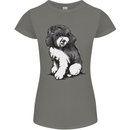Harlequin Poodle Sketch Womens Petite Cut T-Shirt Charcoal