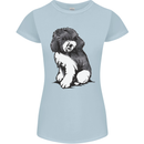 Harlequin Poodle Sketch Womens Petite Cut T-Shirt Light Blue