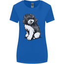 Harlequin Poodle Sketch Womens Wider Cut T-Shirt Royal Blue