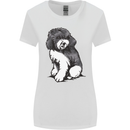 Harlequin Poodle Sketch Womens Wider Cut T-Shirt White