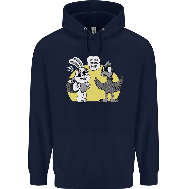 Have You Seen My Eggs Funny Easter Bunny Childrens Kids Hoodie Navy Blue