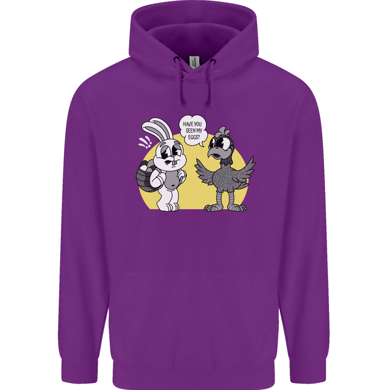 Have You Seen My Eggs Funny Easter Bunny Childrens Kids Hoodie Purple