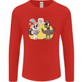 Have You Seen My Eggs Funny Easter Bunny Mens Long Sleeve T-Shirt Red