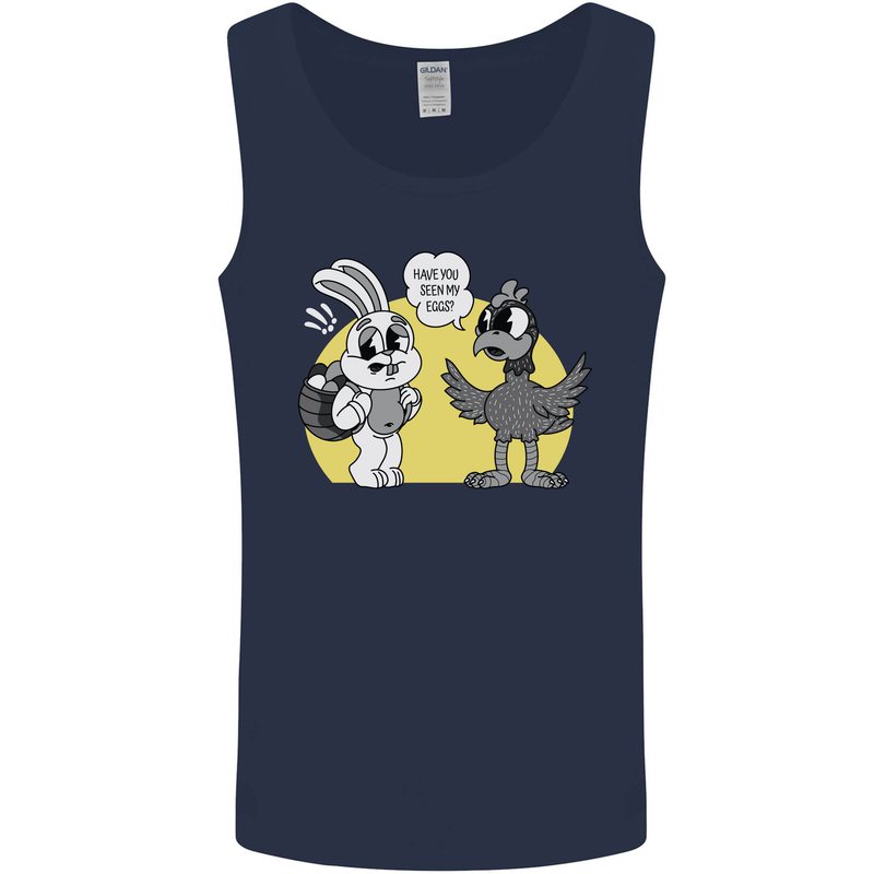 Have You Seen My Eggs Funny Easter Bunny Mens Vest Tank Top Navy Blue