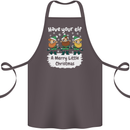 Have Your Elf a Merry Little Christmas Cotton Apron 100% Organic Dark Grey