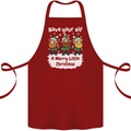 Have Your Elf a Merry Little Christmas Cotton Apron 100% Organic Maroon