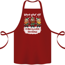 Have Your Elf a Merry Little Christmas Cotton Apron 100% Organic Maroon