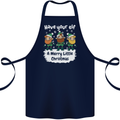 Have Your Elf a Merry Little Christmas Cotton Apron 100% Organic Navy Blue