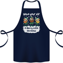 Have Your Elf a Merry Little Christmas Cotton Apron 100% Organic Navy Blue