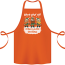 Have Your Elf a Merry Little Christmas Cotton Apron 100% Organic Orange