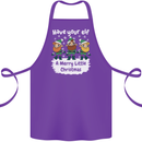Have Your Elf a Merry Little Christmas Cotton Apron 100% Organic Purple