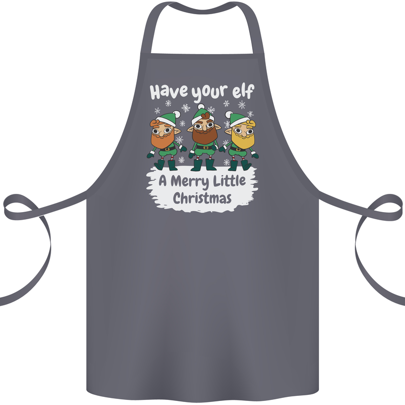 Have Your Elf a Merry Little Christmas Cotton Apron 100% Organic Steel