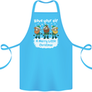 Have Your Elf a Merry Little Christmas Cotton Apron 100% Organic Turquoise