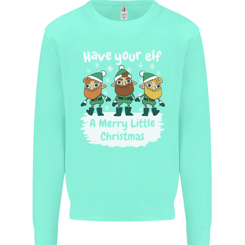 Have Your Elf a Merry Little Christmas Kids Sweatshirt Jumper Peppermint