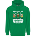 Have Your Elf a Merry Little Christmas Mens 80% Cotton Hoodie Irish Green