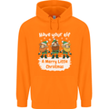 Have Your Elf a Merry Little Christmas Mens 80% Cotton Hoodie Orange