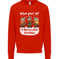 Have Your Elf a Merry Little Christmas Mens Sweatshirt Jumper Bright Red