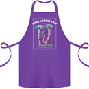 Have a Great Trip Magic Mushrooms LSD Hippy Cotton Apron 100% Organic Purple