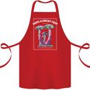 Have a Great Trip Magic Mushrooms LSD Hippy Cotton Apron 100% Organic Red