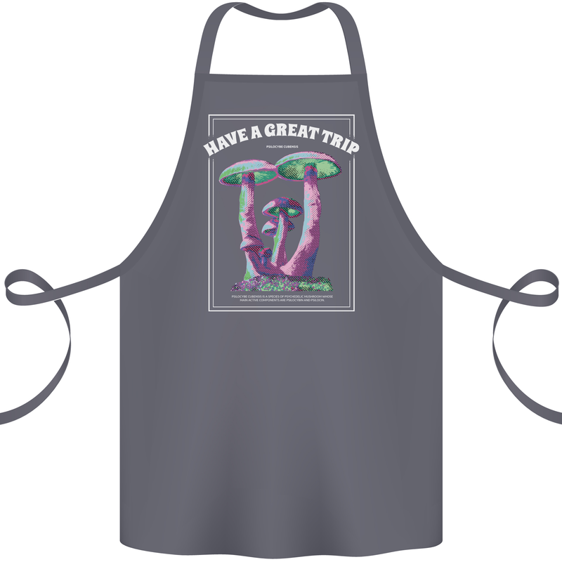 Have a Great Trip Magic Mushrooms LSD Hippy Cotton Apron 100% Organic Steel