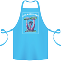 Have a Great Trip Magic Mushrooms LSD Hippy Cotton Apron 100% Organic Turquoise