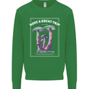 Have a Great Trip Magic Mushrooms LSD Hippy Kids Sweatshirt Jumper Irish Green