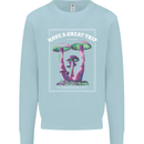 Have a Great Trip Magic Mushrooms LSD Hippy Kids Sweatshirt Jumper Light Blue