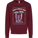 Have a Great Trip Magic Mushrooms LSD Hippy Kids Sweatshirt Jumper Maroon