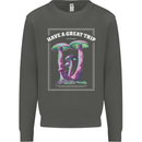 Have a Great Trip Magic Mushrooms LSD Hippy Kids Sweatshirt Jumper Storm Grey