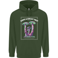 Have a Great Trip Magic Mushrooms LSD Hippy Mens 80% Cotton Hoodie Forest Green