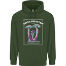 Have a Great Trip Magic Mushrooms LSD Hippy Mens 80% Cotton Hoodie Forest Green