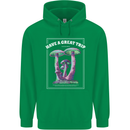 Have a Great Trip Magic Mushrooms LSD Hippy Mens 80% Cotton Hoodie Irish Green