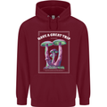 Have a Great Trip Magic Mushrooms LSD Hippy Mens 80% Cotton Hoodie Maroon
