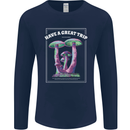 Have a Great Trip Magic Mushrooms LSD Hippy Mens Long Sleeve T-Shirt Navy Blue