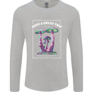 Have a Great Trip Magic Mushrooms LSD Hippy Mens Long Sleeve T-Shirt Sports Grey