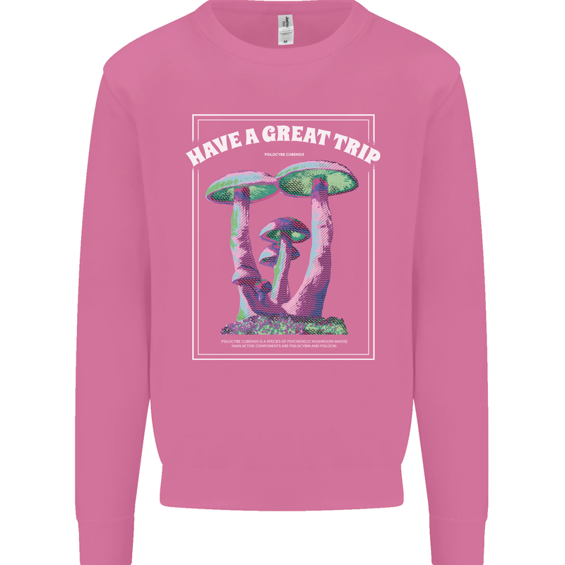 Have a Great Trip Magic Mushrooms LSD Hippy Mens Sweatshirt Jumper Azalea