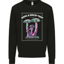 Have a Great Trip Magic Mushrooms LSD Hippy Mens Sweatshirt Jumper Black