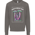 Have a Great Trip Magic Mushrooms LSD Hippy Mens Sweatshirt Jumper Charcoal