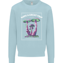 Have a Great Trip Magic Mushrooms LSD Hippy Mens Sweatshirt Jumper Light Blue