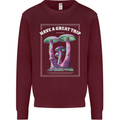 Have a Great Trip Magic Mushrooms LSD Hippy Mens Sweatshirt Jumper Maroon