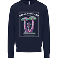 Have a Great Trip Magic Mushrooms LSD Hippy Mens Sweatshirt Jumper Navy Blue