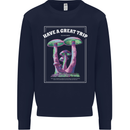 Have a Great Trip Magic Mushrooms LSD Hippy Mens Sweatshirt Jumper Navy Blue