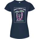 Have a Great Trip Magic Mushrooms LSD Hippy Womens Petite Cut T-Shirt Navy Blue